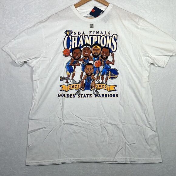 Golden State Warriors cartoon team‎ portrait NBA Finals T-Shirt -NWT Men X-Large - Picture 2 of 6